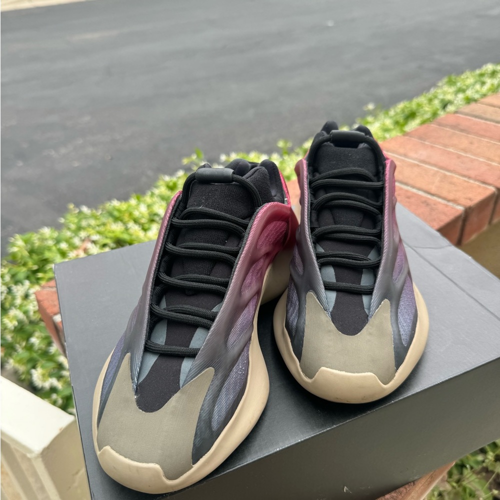 Yeezy Black Gray Sneakers Futuristic Design